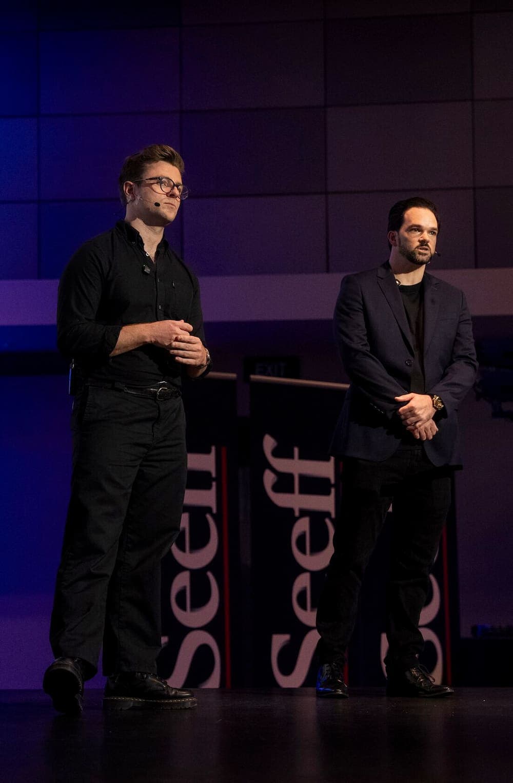 Unyfy presenting on stage at a Seeff event